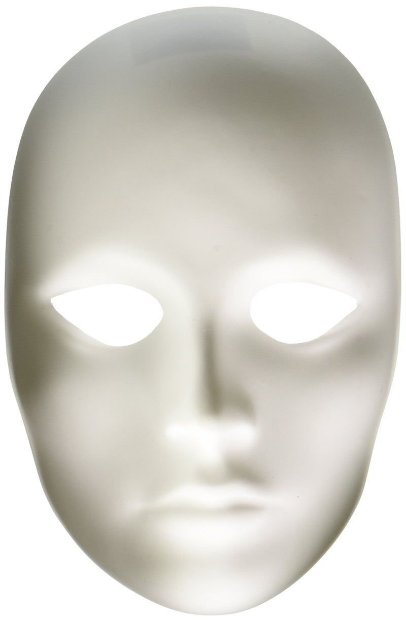 Creativity Street Plain Plastic Feminine Mask,white - 4201
